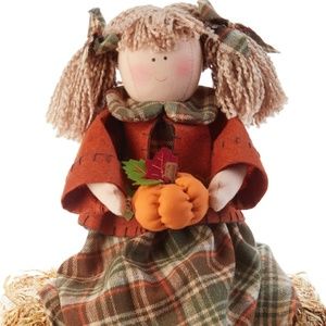 Rag Doll w Pumpkin 20" Fall Harvest  Delton  NWT